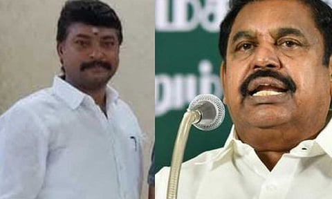 &nbsp;(L-R) AIADMK functionary P Sudhakar; Edappadi K Palaniswami (Thanthi TV)