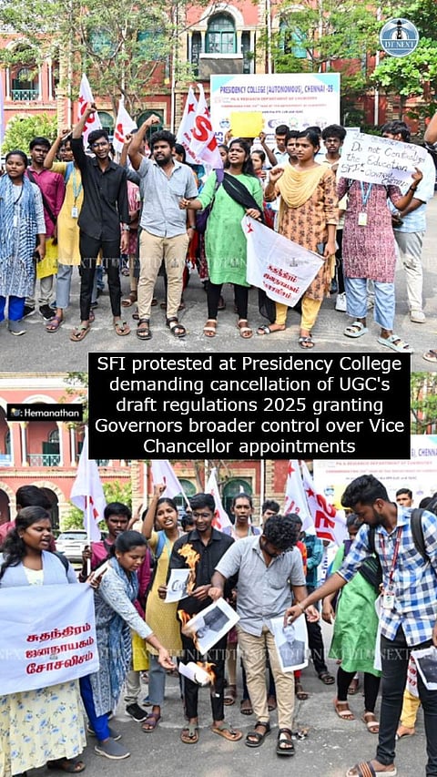 Pics of the day: SFI burns Guv Ravi's photo, AIADMK leaders stage 'black' protest and more