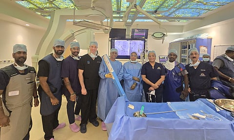 The team that carried out the implant at MGM Healthcare hospital