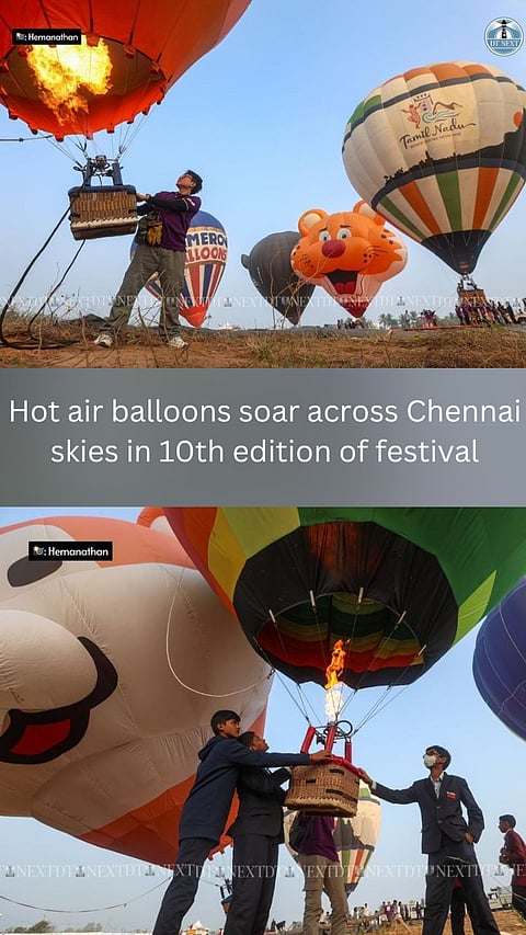 Hot air balloons soar across Chennai skies in 10th edition of festival
