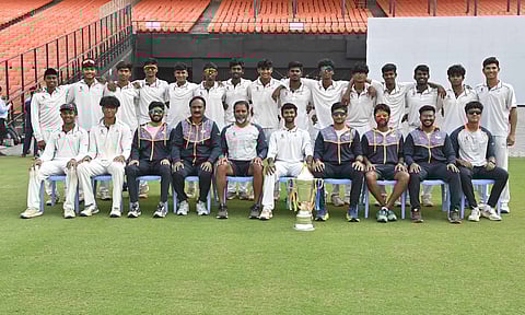 Tamil Nadu clinched the Cooch Behar Trophy against Gujarat&nbsp;