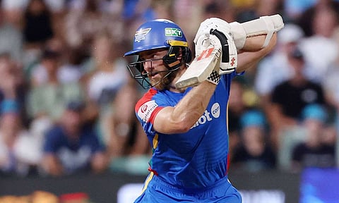 Kane Williamson plays a shot during the match&nbsp;