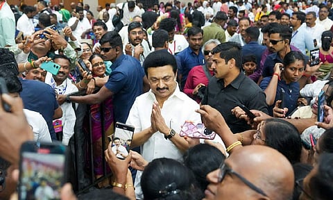 Tamil Nadu Chief Minister MK Stalin during the World Tamil Diaspora Day celebration