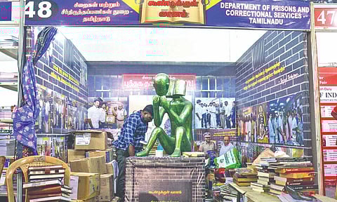 The donated books at the stall run by the Prison department