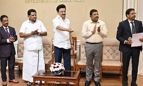 Chief Minister MK Stalin inaugurated the newly constructed integrated office and students’ hostel on Monday via video conference from the Secretariat&nbsp;
