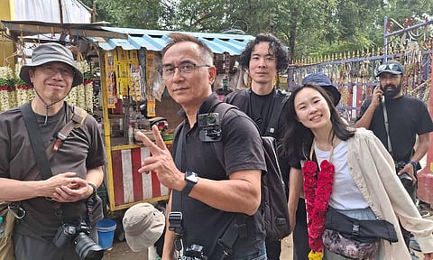 A group of Taiwanese tourists at the venue&nbsp;