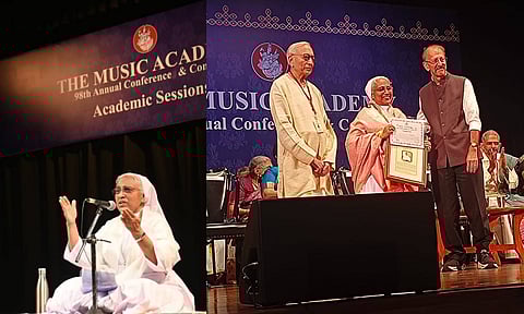 (L)Sr Margaret Bastin; Receiving the Musicologist Award 2024