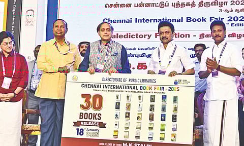 CM Stalin releases 30 books translated into Tamil in the presence of Union Minister Shashi Tharoor