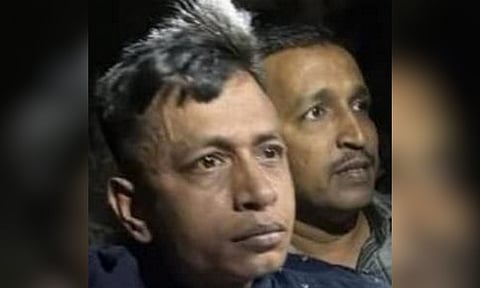 A man accused of the alleged attack on Bollywood actor Saif Ali Khan at his house, after his arrest from Maharashtra's Thane (PTI)