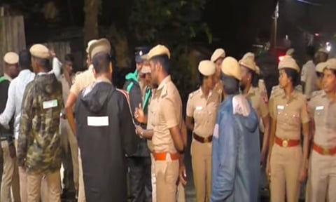 Visual from the murder spot (Thanthi TV)