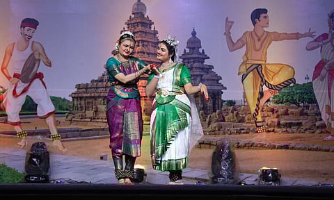 Vidya Bhavani Suresh and Mahitha Suresh from the performance