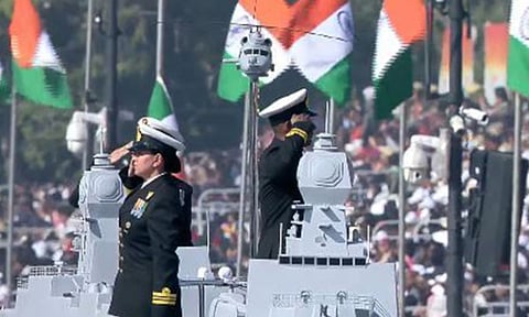 Indian Navy contingent on R-Day, 2025