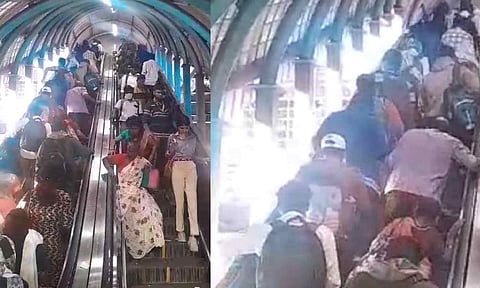 Faulty escalator at GST Road foot over bridge troubles commuters