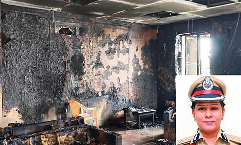 Fire accident at IPS officer Kalpana Nayak's office (X)