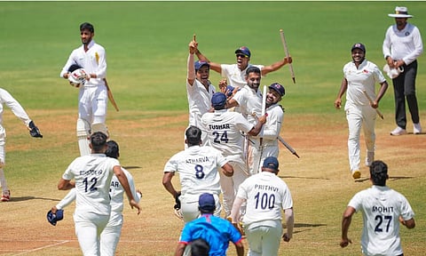 Mumbai celebrate their 2024 Ranji triumph

