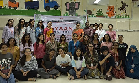 VisComm students of MOP Vaishnav College painted the paediatric ward in Government Medical College, Omandurar Estate