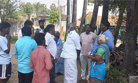 Residents in Vellore Panchayat near Minjur protest