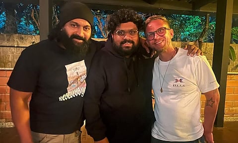 Aravind Kashyap shared a picture with actor-filmmaker Rishab Shetty and international action choreographer Todor Lazarov&nbsp;