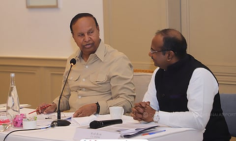 &nbsp;Advisory Committee meeting was chaired by its chairman TR Balu (Photo: X-@aaichnairport)