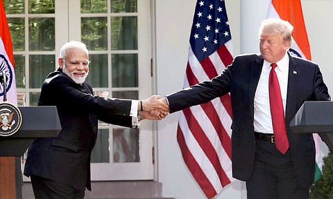Prime Minister Narendra Modi with US President Donald Trump