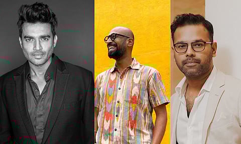 L to R: R Madhavan, Varghese Moolan, Krishnakumar Ramakumar