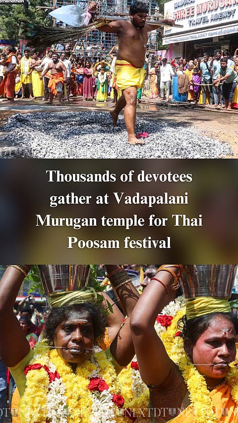 SEE PICS: Thousands of devotees gather at Vadapalani Murugan temple for ThaiÂ PoosamÂ festival