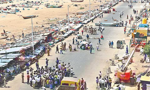 Loop Road encroachments near Marina beach&nbsp;