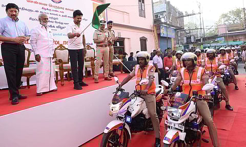 Deputy CM Udhayanidhi Stalin inaugurated modernised police assistance booths and special two-wheeler patrols of GCC (X)