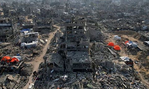 Destruction caused by Israel air (AP)