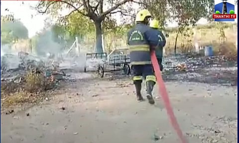 Visual from the spot (Thanthi TV)