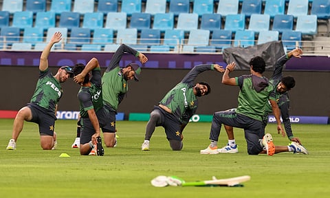 Pakistan players during a training session