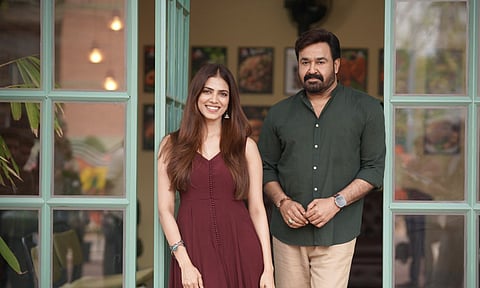 Malavika Mohanan with Mohan Lal (Image/X)&nbsp;