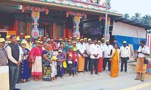 Devotees get warm reception in Kumbakonam on Monday