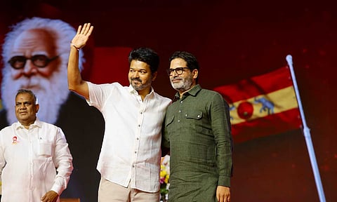 TVK chief Vijay and Jan Suraaj party founder Prashant Kishor