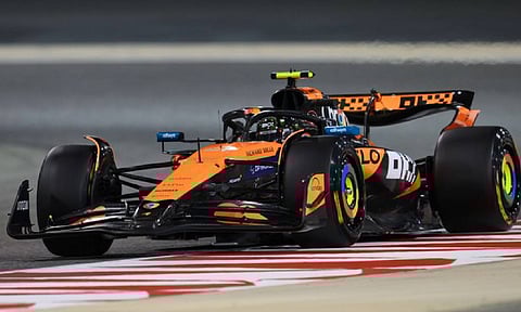 McLaren's Lando Norris during the first day of testing at Bahrain circuit (X/@f1)&nbsp;