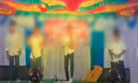 Students dance with PMK flag, t-shirts at Krishnagiri govt school function, controversy erupts