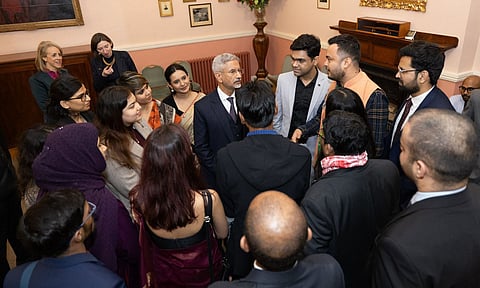 In this image released by @DrSJaishankar via X on Wednesday, March 5, 2025, External Affairs Minister S Jaishankar during a tour of the Chevening House in Kent (PTI)