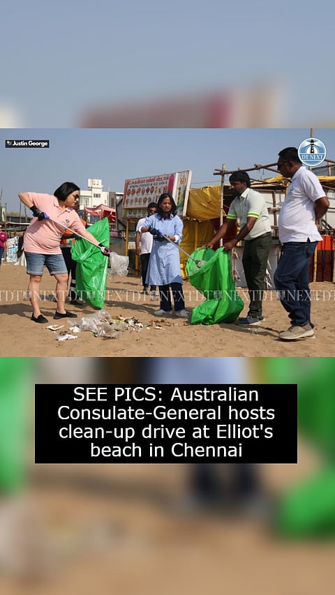 SEE PICS: Australian Consulate-General hosts clean-up drive at Elliot's beach in Chennai