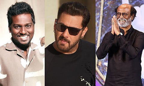 Atlee, Salman Khan and Rajinikanth (L to R)