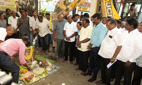 Minister Ma Su inaugurated SWD project work at Saidapet (X)&nbsp;