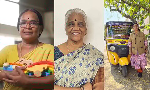 L to R: Kokila, Narmatha, and Raji Ashok