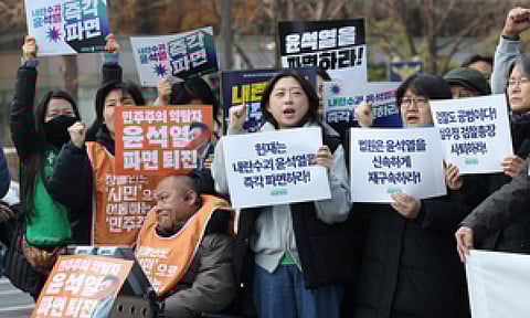 Visual from the rally held in Seoul