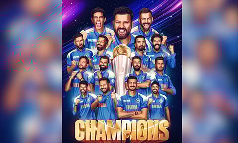 India win third Champions Trophy title (Photo:X)