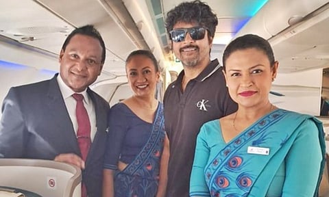 Sivakarthikeyan in Sri Lanka airlines (IANS)