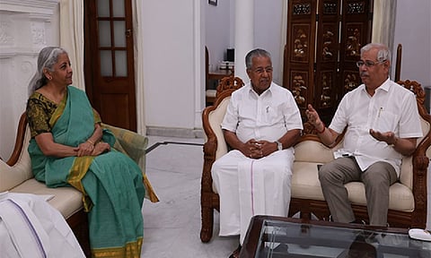 Kerala CM and Governor meets Union Finance Minister Nirmala Sitharaman (ANI)