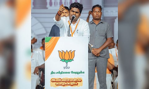 BJP state president K Annamalai&nbsp;