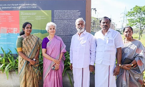 Minister Sekarbabu, Soumya Swaminathan review Porur eco-park

