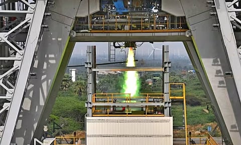 ISRO conducts flight acceptance hot test of Cryogenic Engine for LVM3-M6 Mission (ISRO)&nbsp;