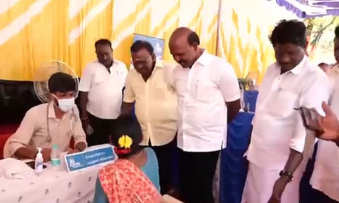Minister Ma Subramanian inspects Saidapet medical camp (X)