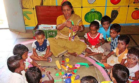 Kids playing at an anganwadi centre (file photo)